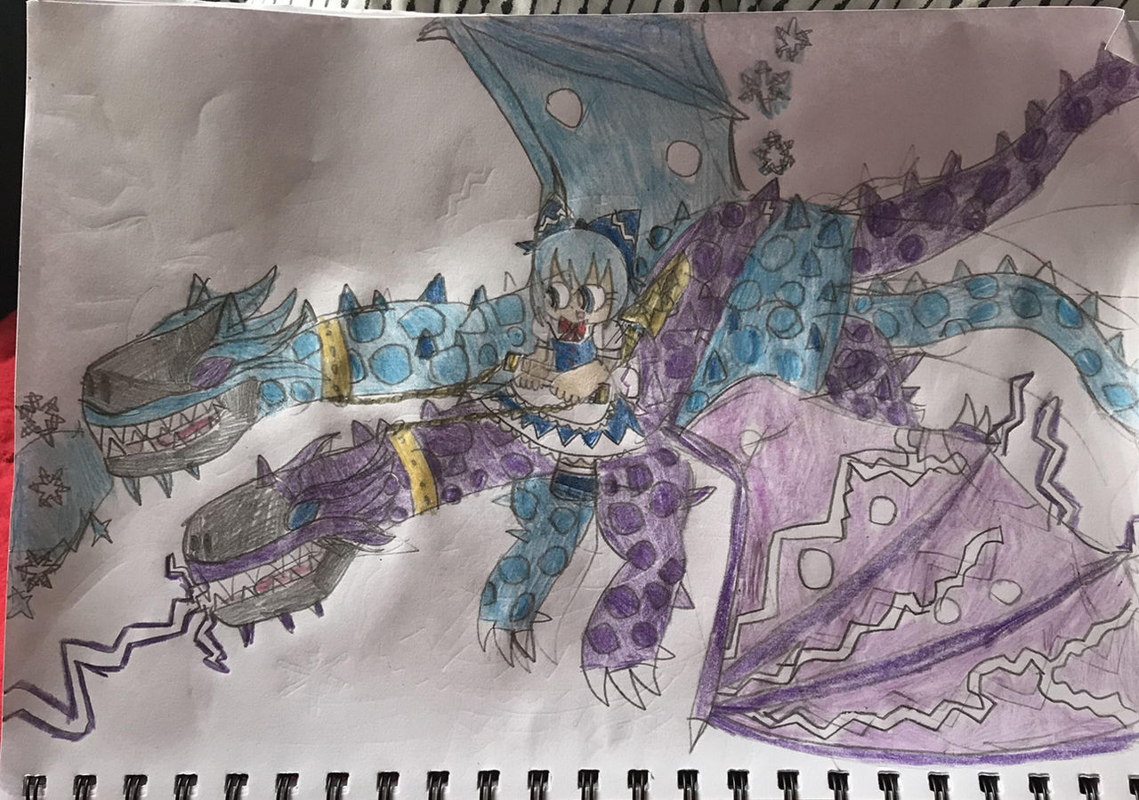 Cirno and her Cryothunder Dragon