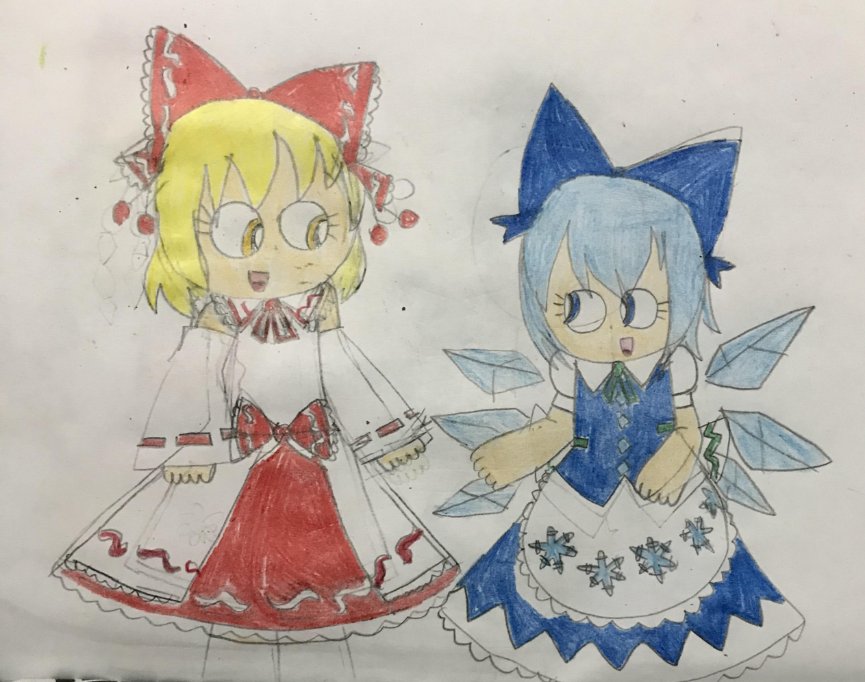 Rin Satsuki and Cirno ( Alternative outfits) 2