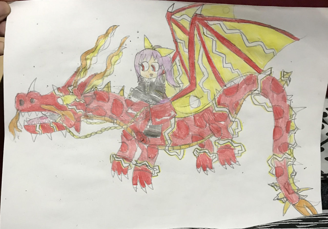 Yorohime and her Flamebolt Dragon version 3