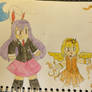 Touhou AU- Moon rabbit and Sun Crow