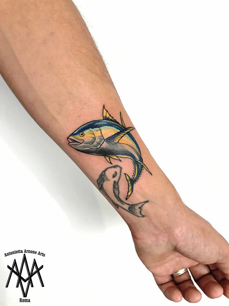Yellowfin tuna tattoo by AntoniettaArnoneArts on DeviantArt