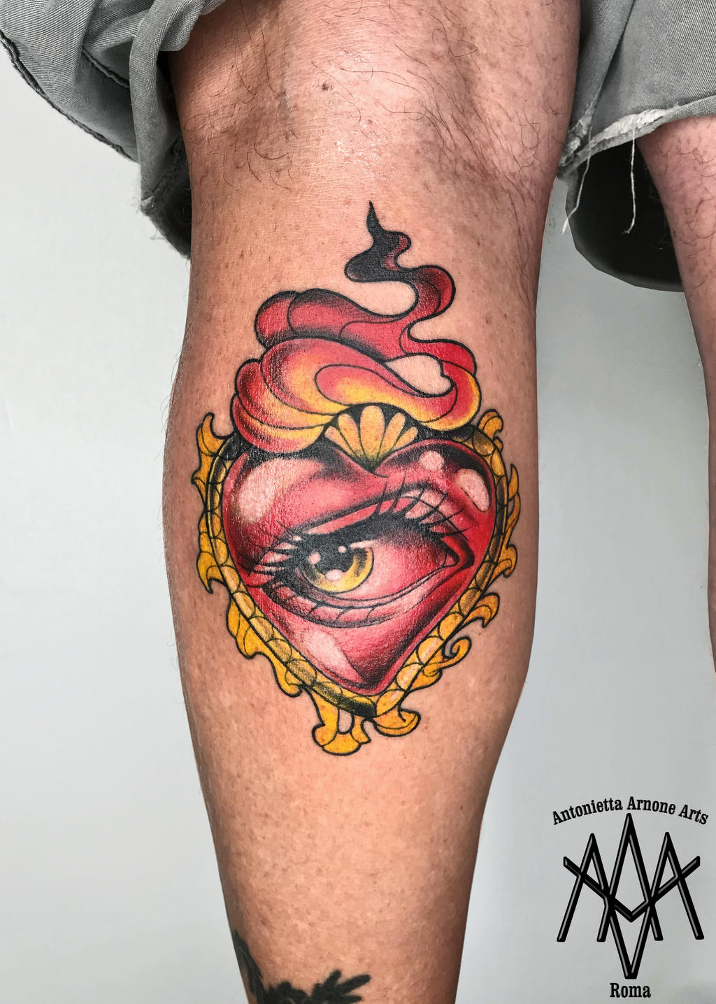 Sacred heart neo traditional tattoo by AntoniettaArnoneArts on DeviantArt