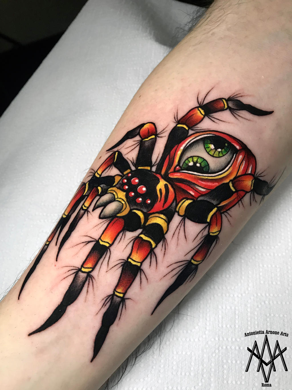 Neo traditional spider tattoo by AntoniettaArnoneArts on DeviantArt