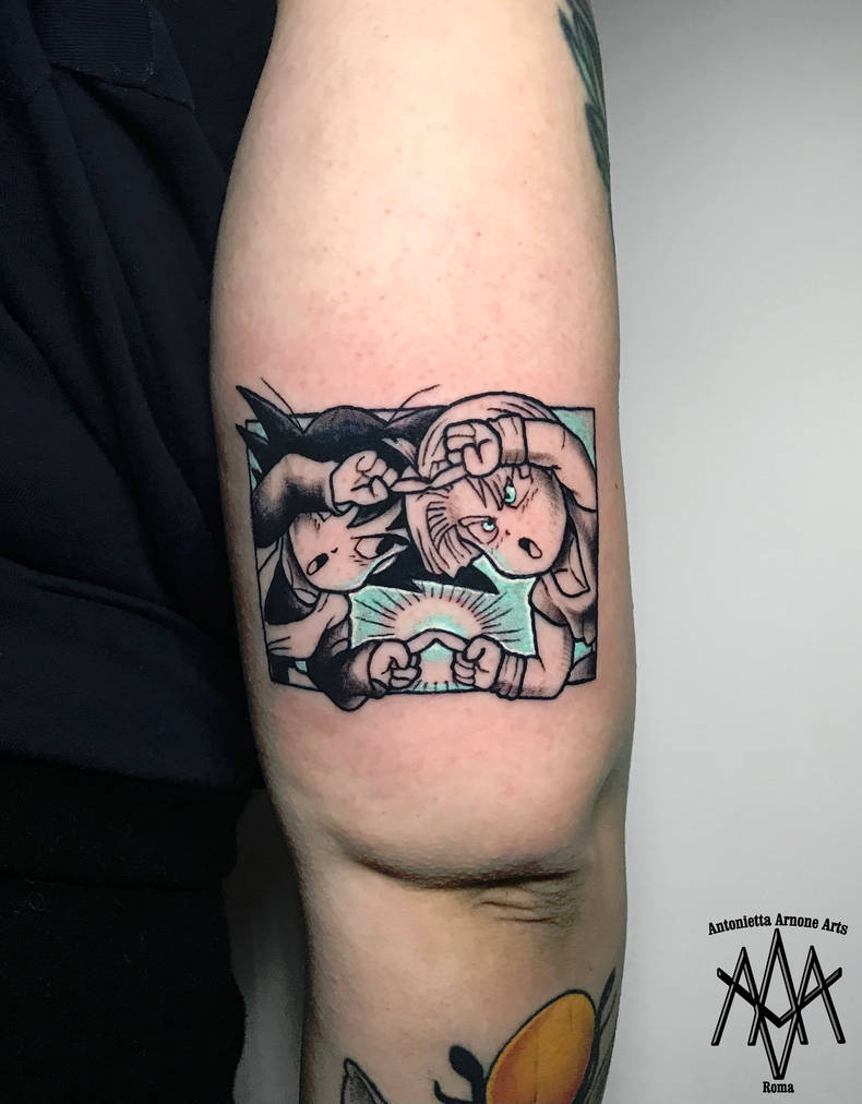 Gotenks tattoo by AntoniettaArnoneArts on DeviantArt