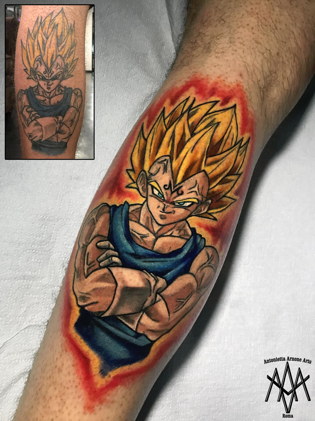 Majin Vegeta Dragon Ball tattoo by AntoniettaArnoneArts on DeviantArt
