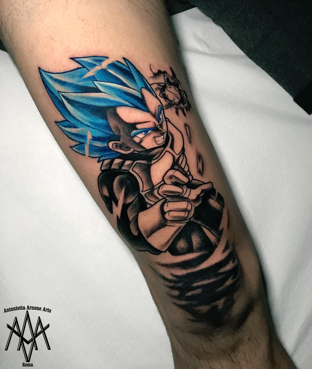 Vegeta dragon ball tattoo coverup by AntoniettaArnoneArts on DeviantArt