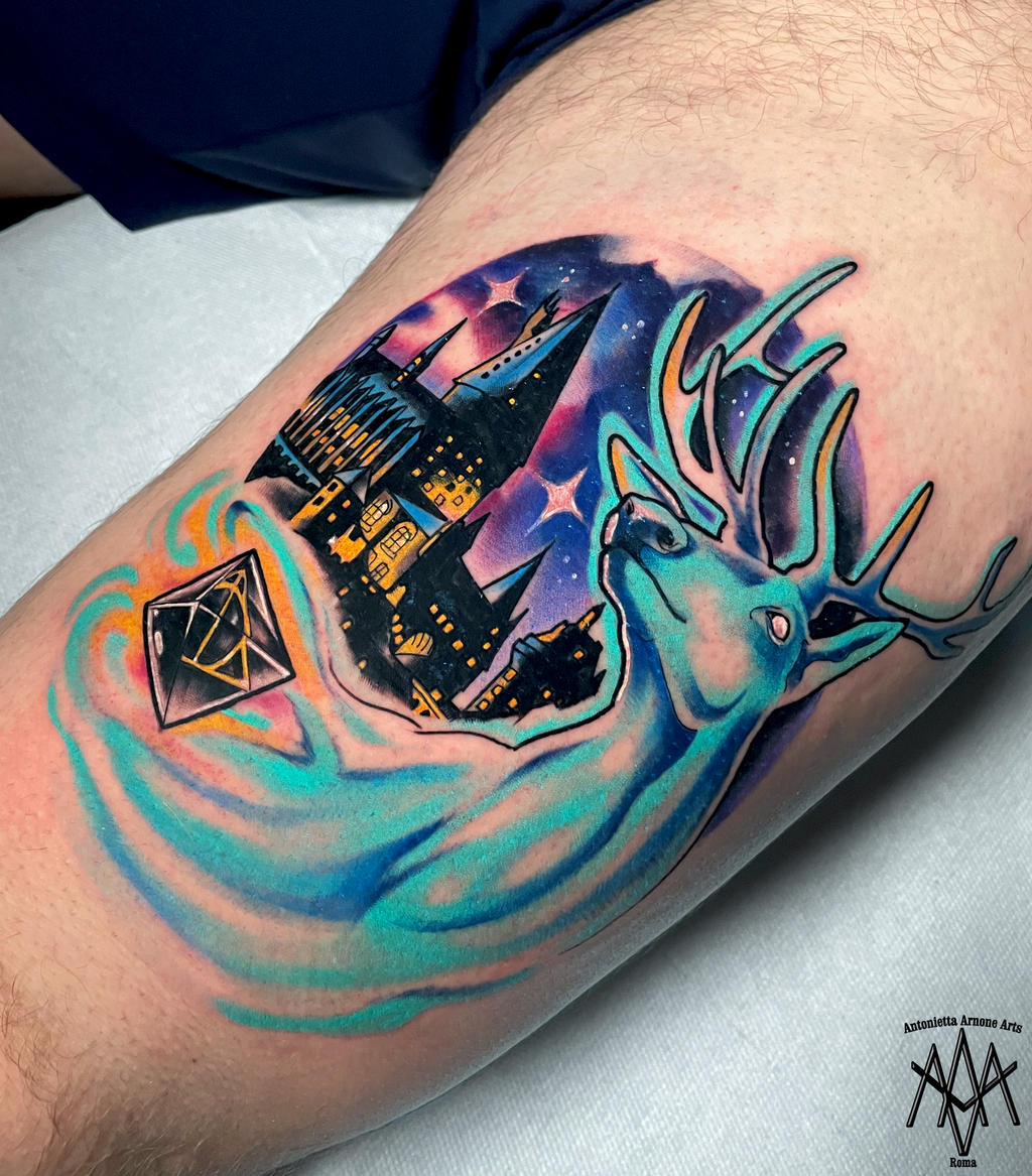 Expecto Patronum Hogwarts tattoo by AntoniettaArnoneArts on DeviantArt