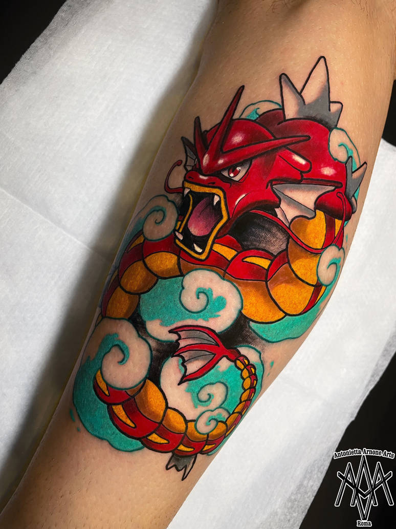 Gyarados Pokemon tattoo by AntoniettaArnoneArts on DeviantArt