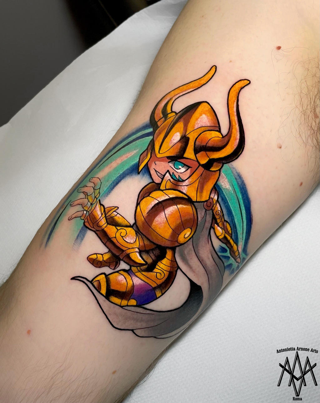 Shura Capricorn Saint Seiya tattoo by AntoniettaArnoneArts on DeviantArt