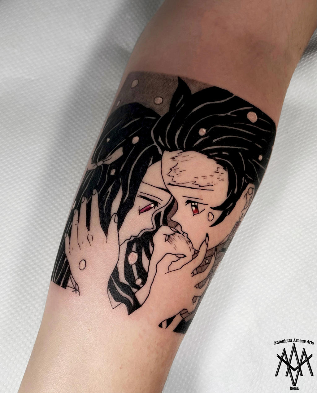 Demon Slayer manga panel tattoo by AntoniettaArnoneArts on DeviantArt