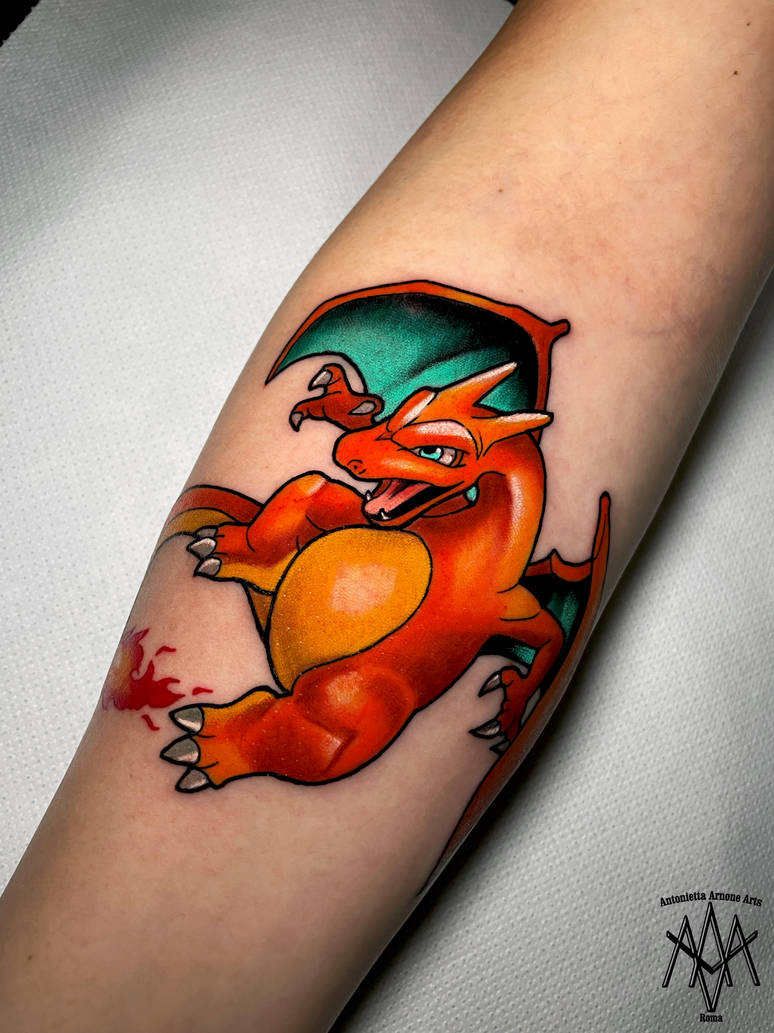 Charizard tattoo by AntoniettaArnoneArts on DeviantArt