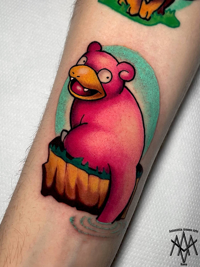 Slowpoke Pokemon tattoo by AntoniettaArnoneArts on DeviantArt