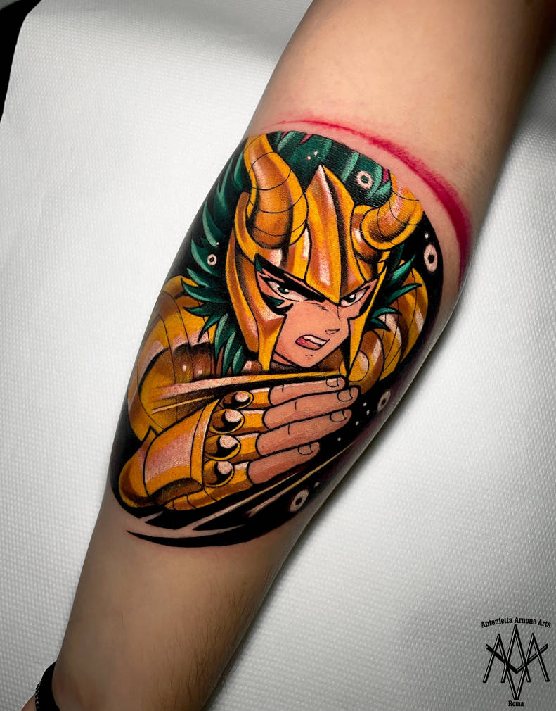 Shura Capricorn Saint Seiya tattoo by AntoniettaArnoneArts on DeviantArt
