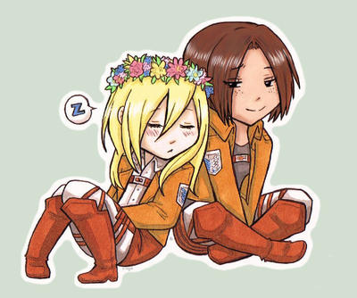 Chibi Ymir and Historia