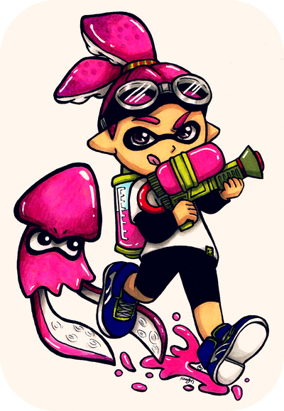 Pink Inkling Stock Icon Pink Inkling boy by Fuugis on DeviantArt