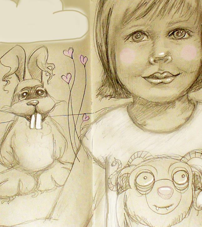 White Rabbit and Girl. Aug07 by JohnnyCutcorners on DeviantArt