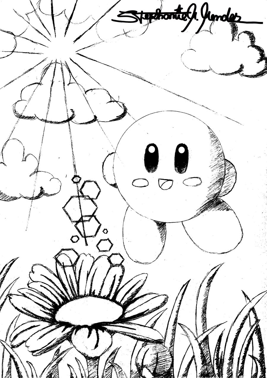 Sweet Kirby BW