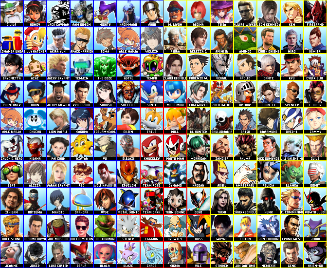 Capcom Members SEGA Vs. Capcom Roster by Kidzohair1000 on DeviantArt