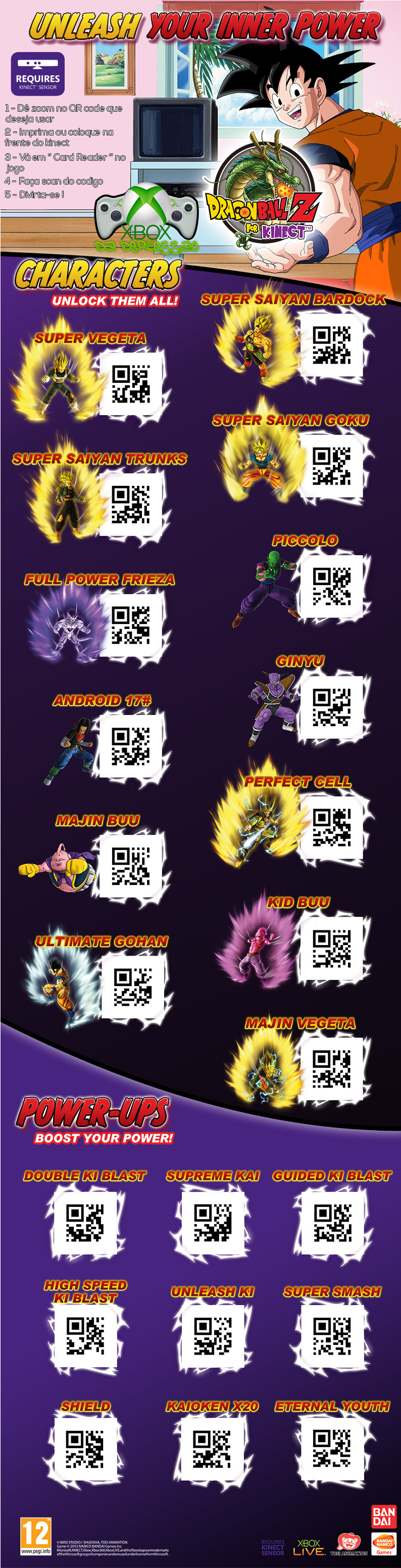 QR Codes - Dragon Ball Z for Kinect by KaaueR on DeviantArt
