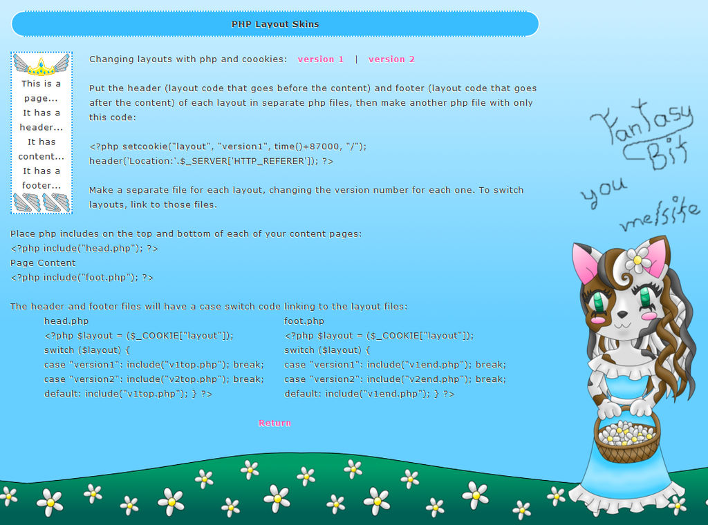 PHP Layout Skins by MikariStar on DeviantArt