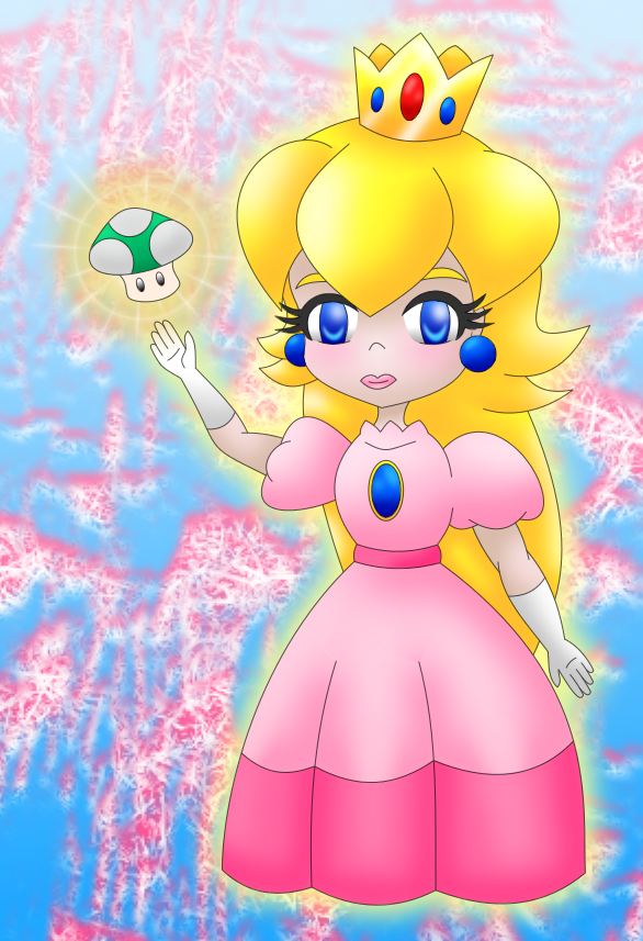 Princess Peach Toadstool colored