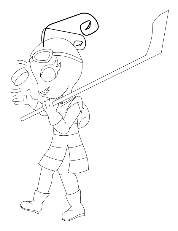 Invader Mia lineart 6