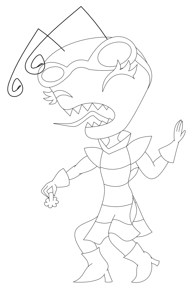 Invader Mia SisterOCChallenge 10 lineart