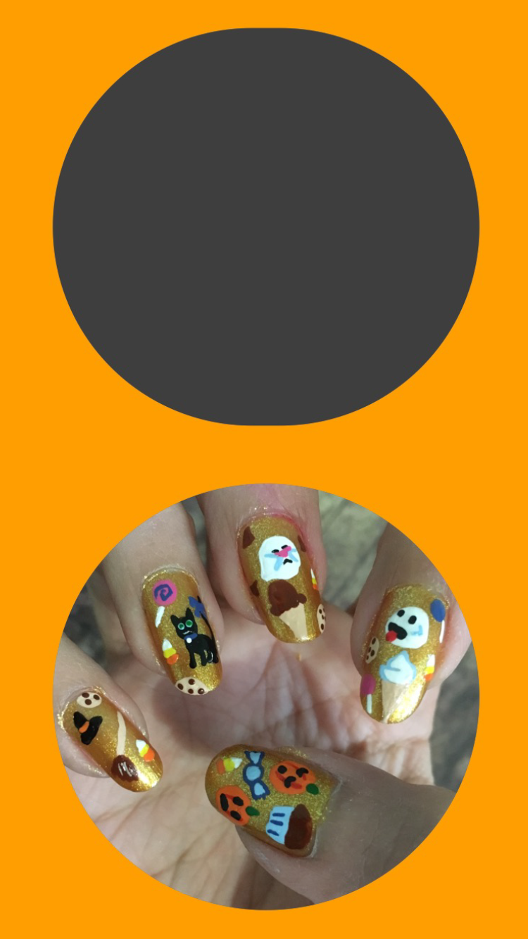 Halloween Nail Art Lockscreen