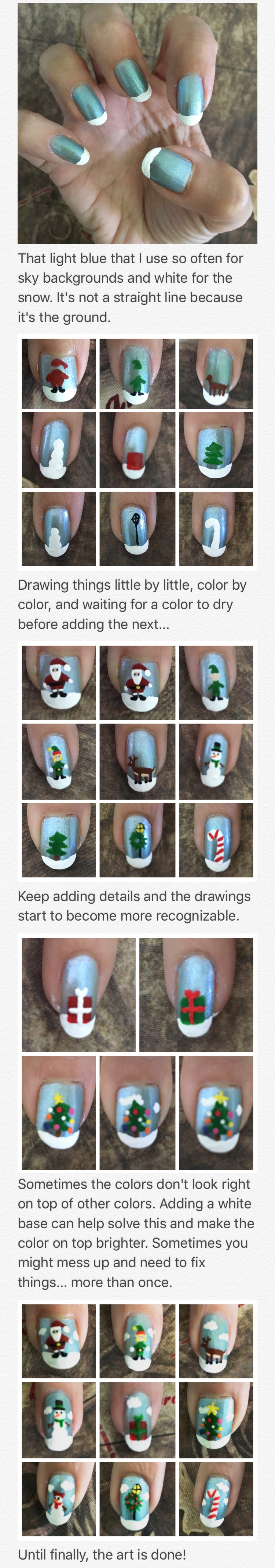 Christmas Nail Art 2016 Process