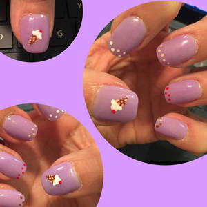 Lavender Icecream Manicure