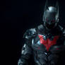 Batman Beyond in Arkham Knight the close up