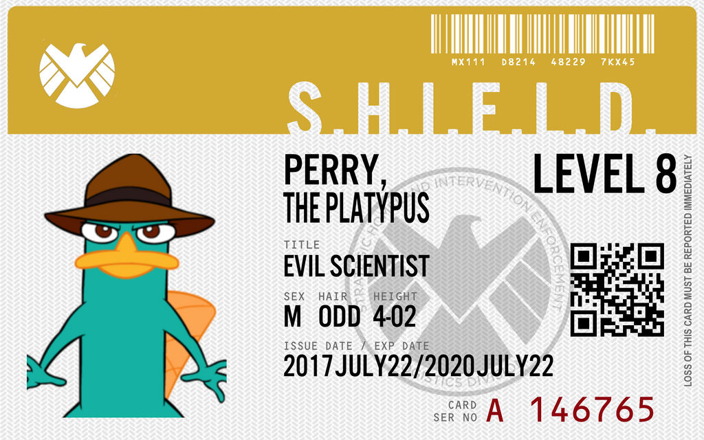 Shield agent perry the platypus by connorm1 on DeviantArt