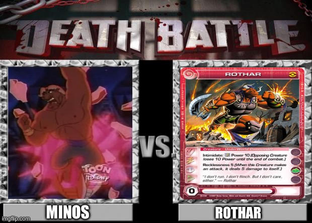 Death battle minos vs rothar by connorm1 on DeviantArt