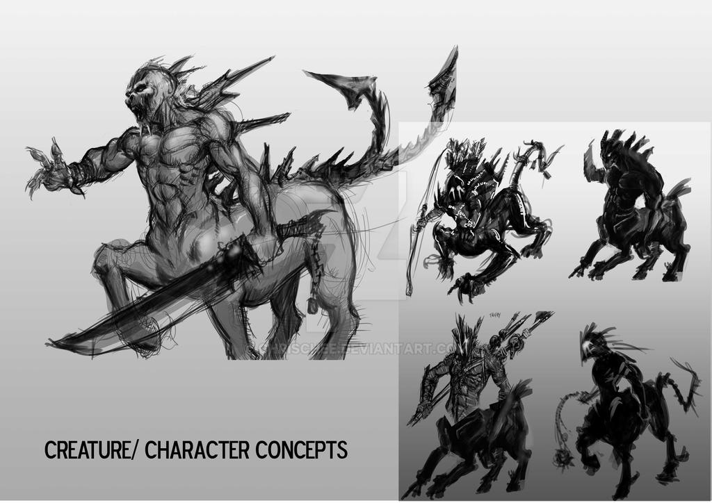 centaur creature by Chrischee on DeviantArt