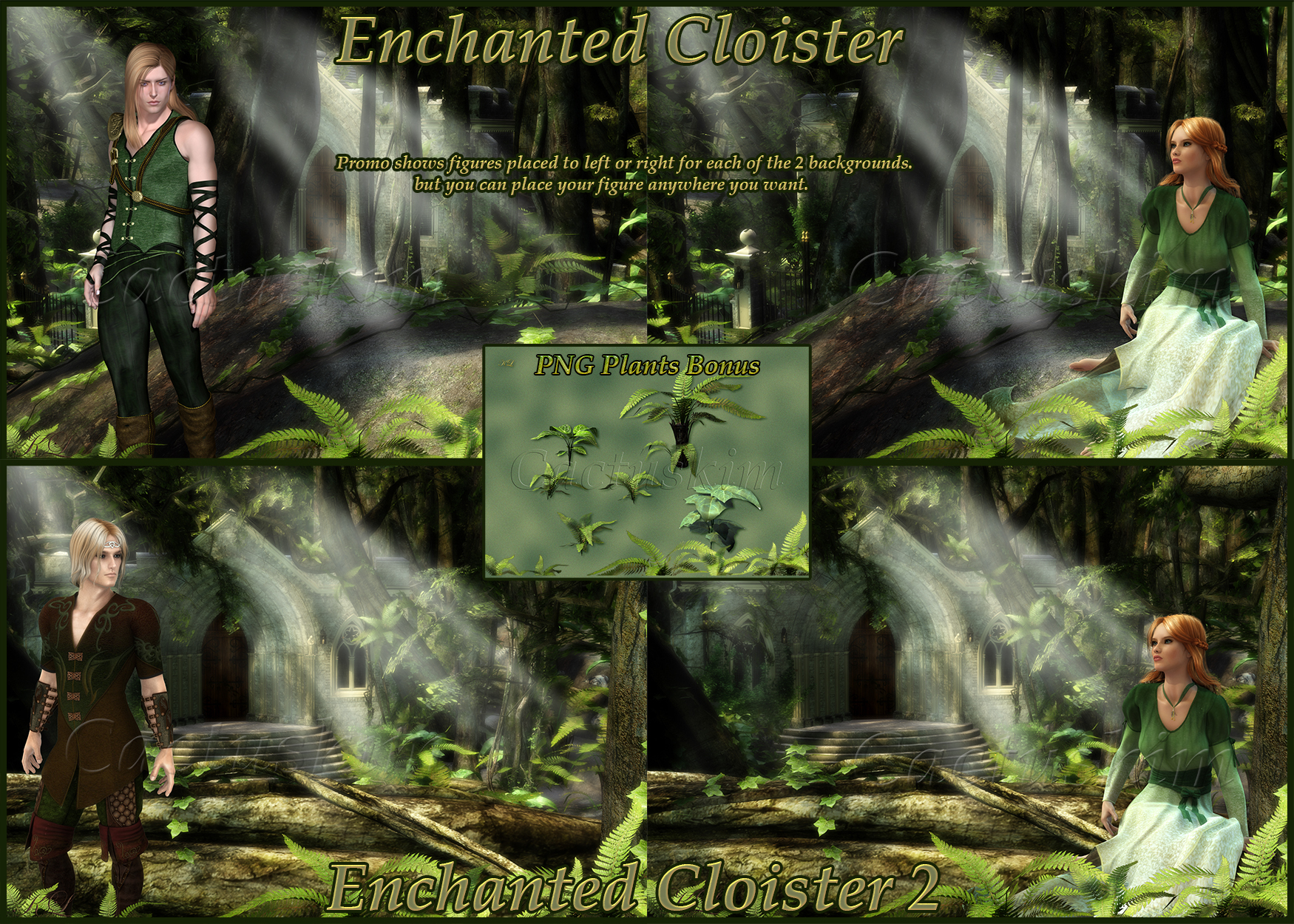 Enchanted Cloister Backgrounds_2 background sets