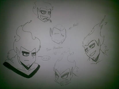 Dan Phantom face doodles