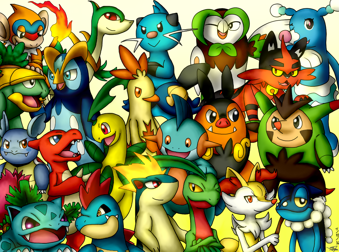 All Starters Pokemons Evolved by marcel0077 on DeviantArt