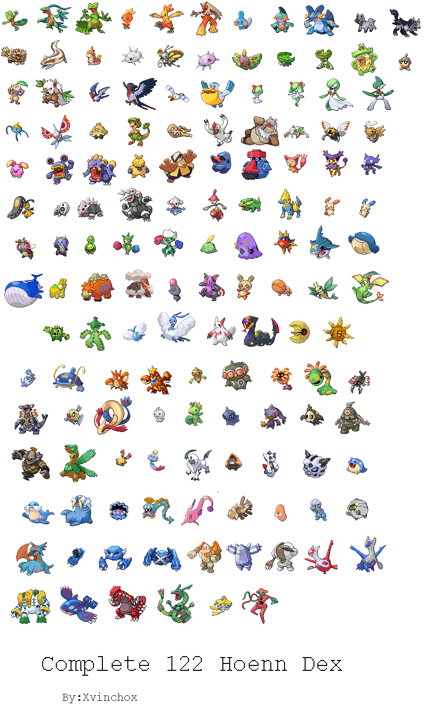 Combined Hoenn-Sinnoh Dex by AdeptCharon on DeviantArt