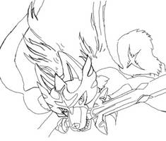 Zacian Line Sketch IbisPaintx