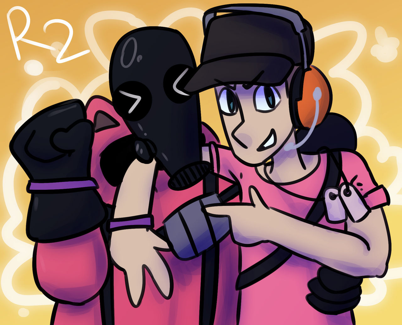 Scout + Pyro Buddies by capybarakid on DeviantArt