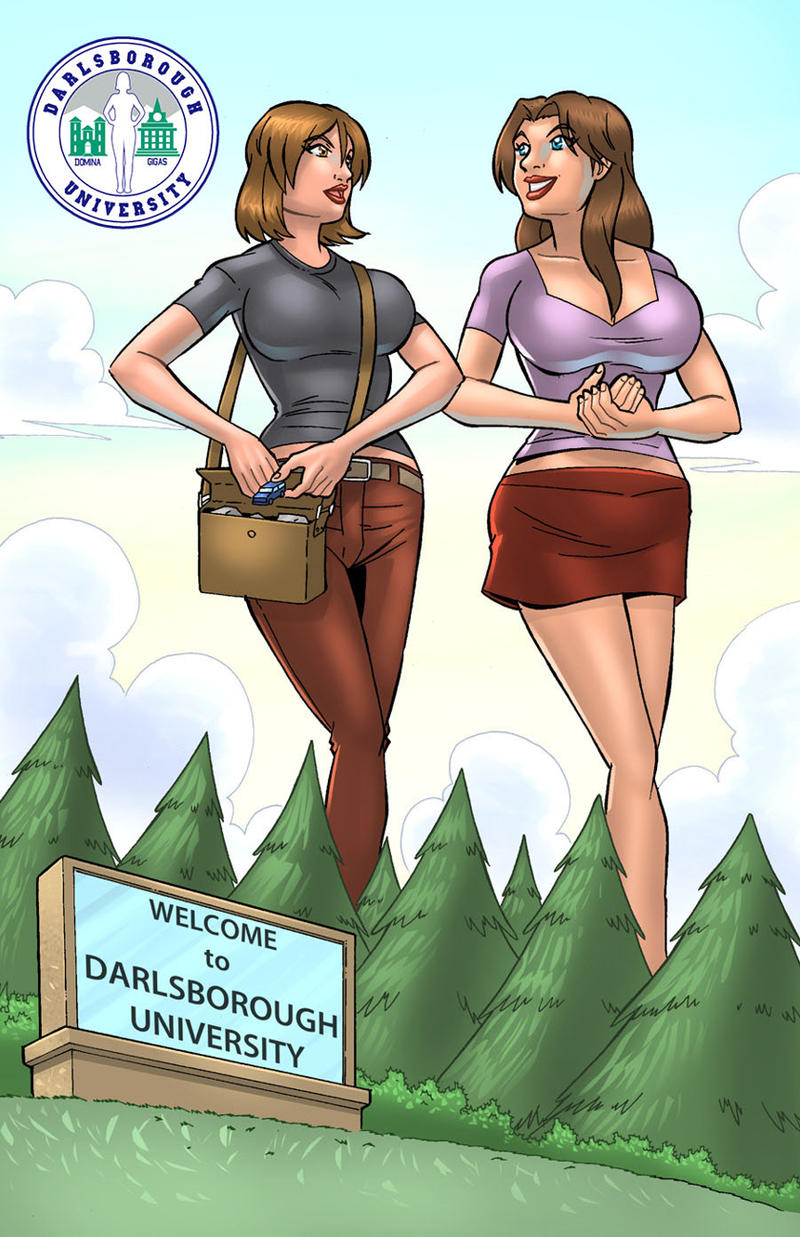 Giantess college campus Darlsborough University by giantessfan