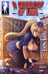 A Goddess of Law - Cute Cop Colossus by giantess-fan-comics