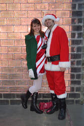 Santacon Chicago 2012 Candy Cane Dress and Santa