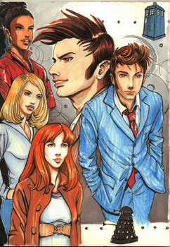 doctor who: tenth doctor with friends