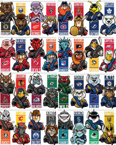 BarDown: NHL Cartoon Mascots: Pacific Division