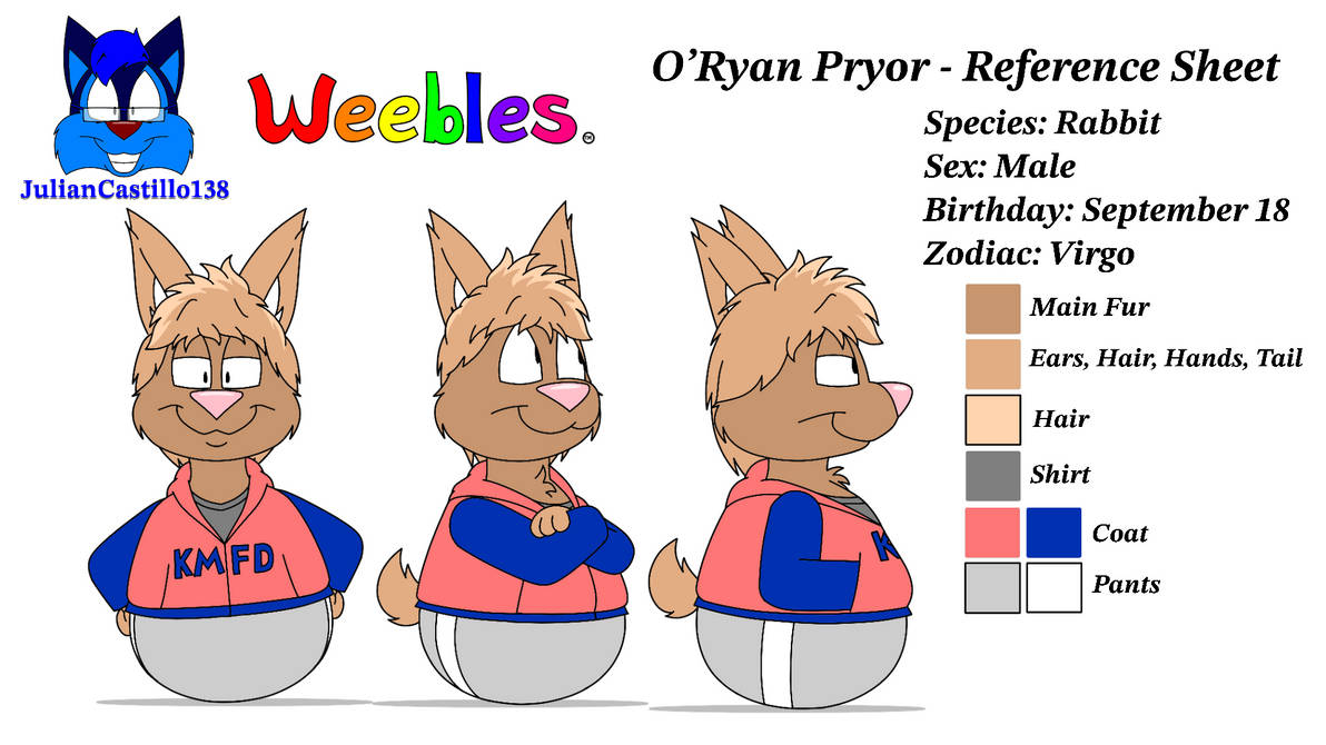 O'Ryan Pryor - Reference Sheet by JulianCast138Artz on DeviantArt