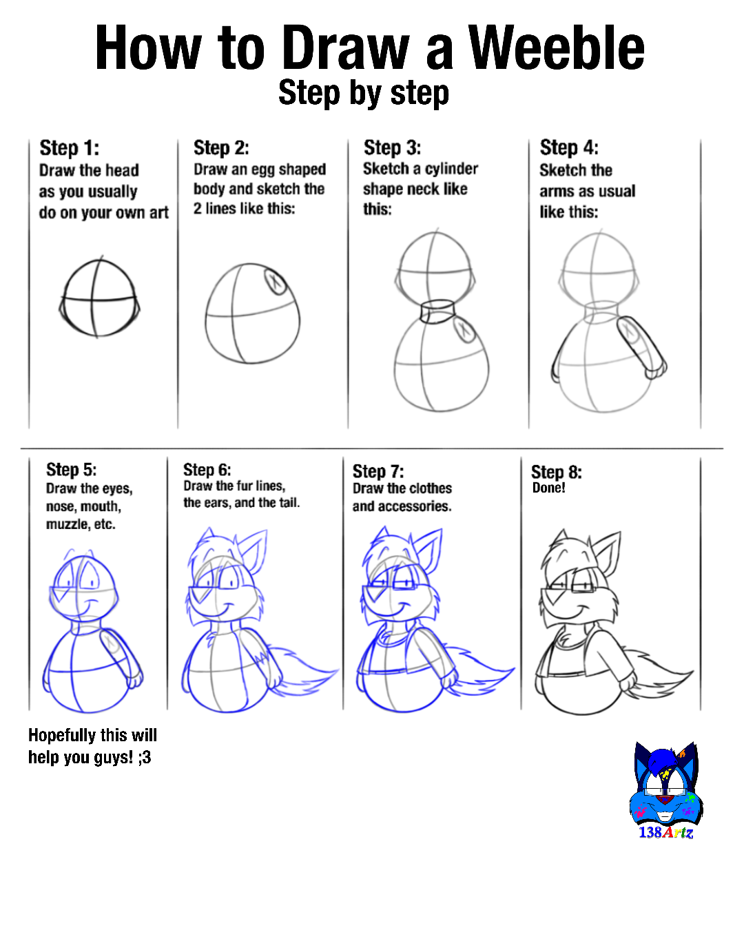 Wheedle Drawing Example How To Draw A Weeble Tutorial by JulianCast138Artz on DeviantArt