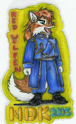 Red Wolfen Badge by Whisper-of-Shadows