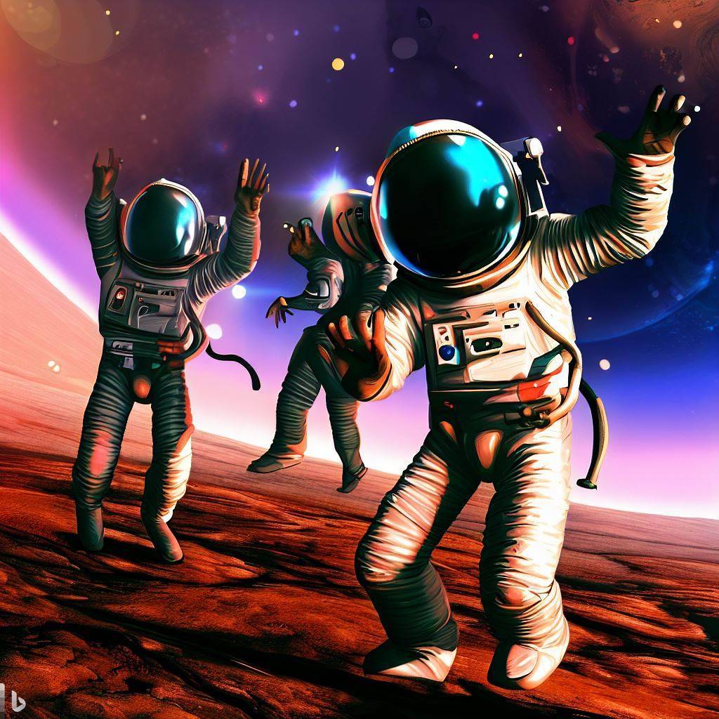 Astronaut Dance Party by 583302 on DeviantArt