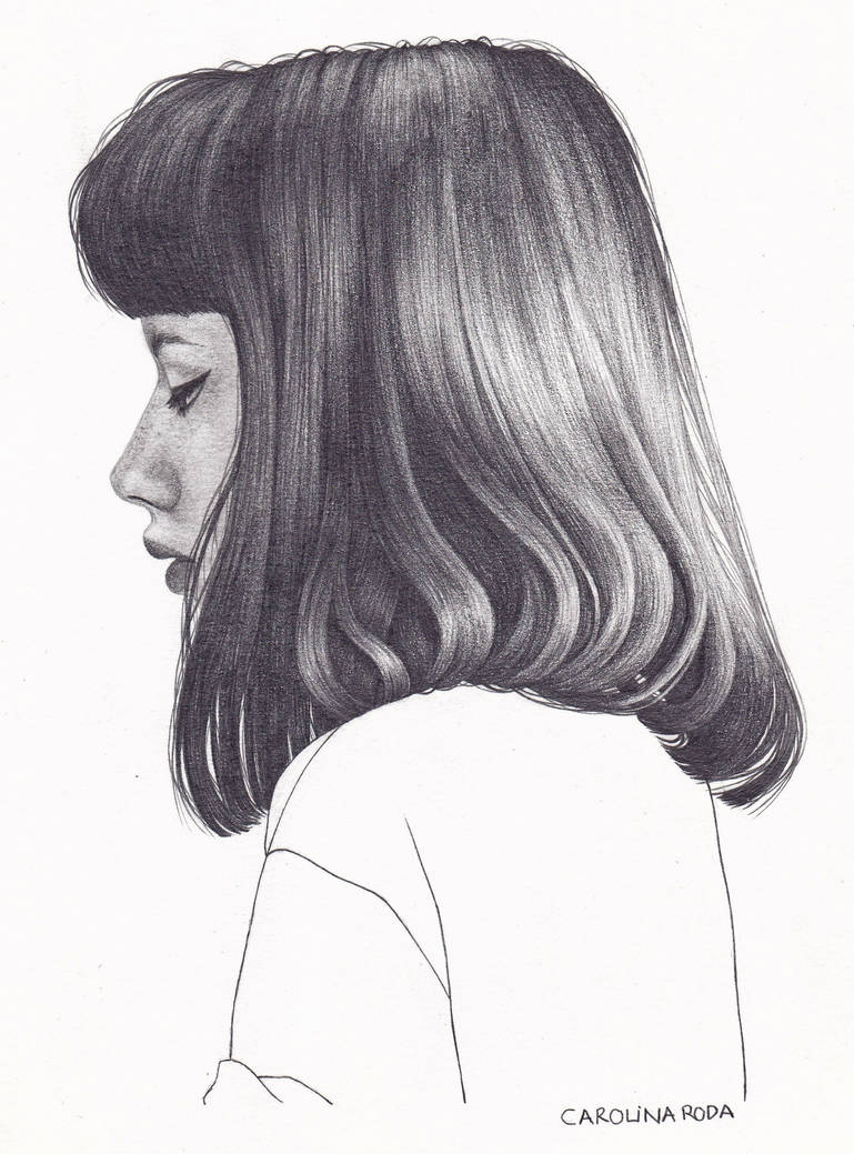 Fashion Illustration With Girl Short Hair Standing Back Chick With Opinion